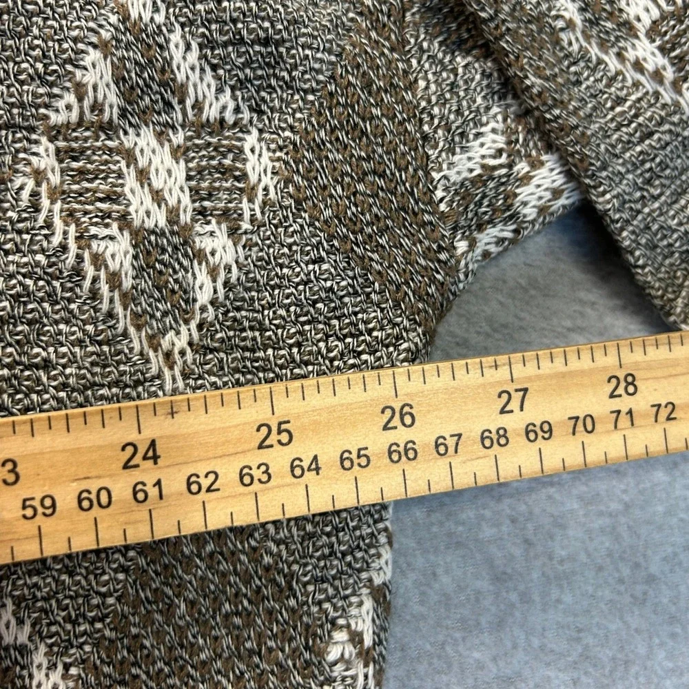 Pagetto Made Italy Sweater 3X Gray Argyle Diamond Knit Pullover Grandpacore